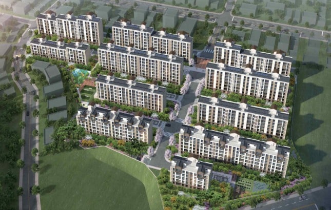 부여 쌍북리에 조성 중인 아파트 조감도.(부여군 제공. 재판매 및 DB금지)2025.7.3/뉴스1