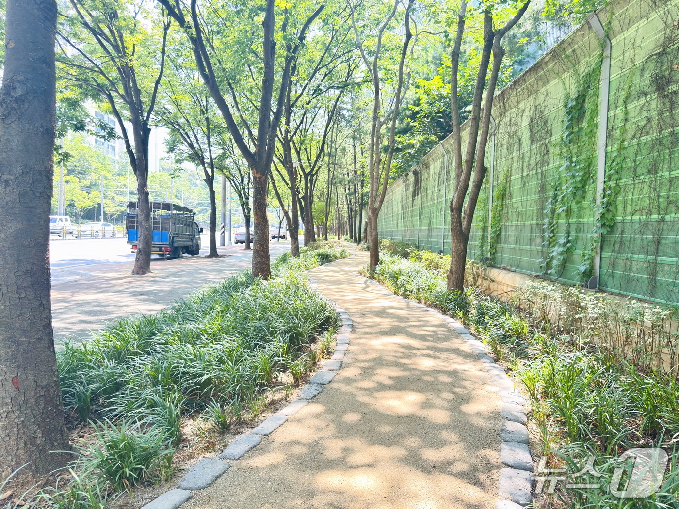 대구 달성군 화원읍 명곡리에 조성된 맨발걷기 산책로.(대구 달성군 제공.재판매 및 DB금지)