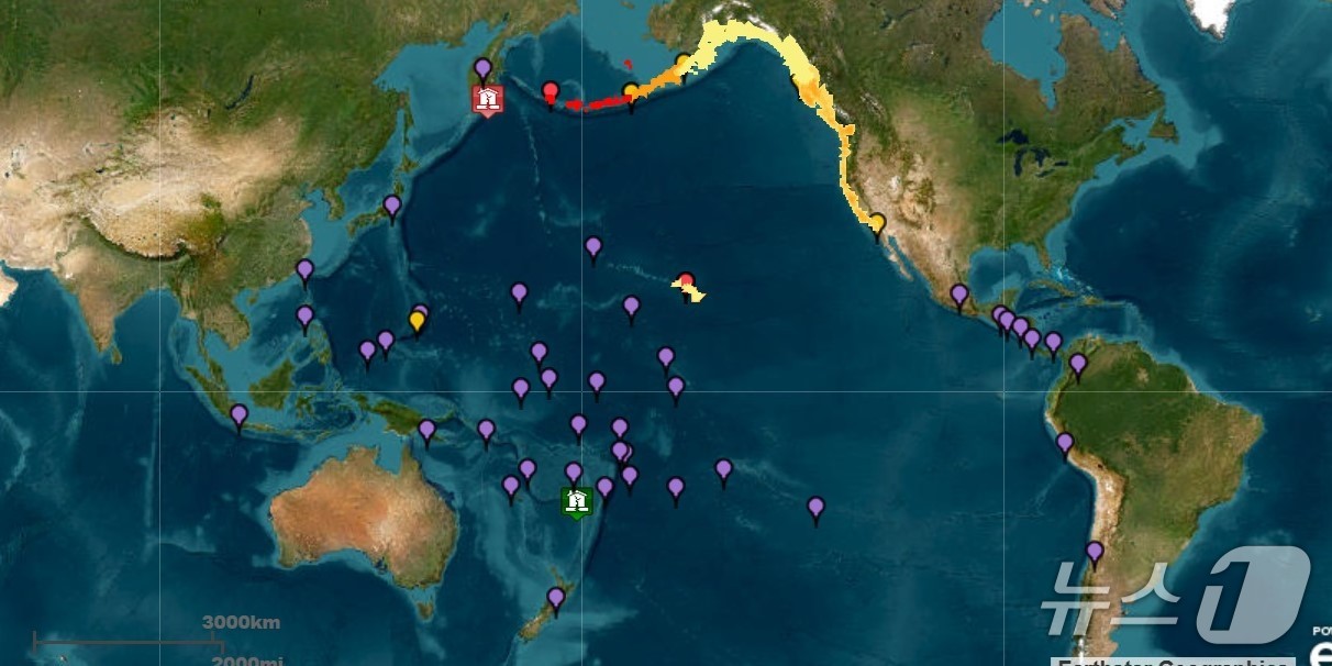 출처: 미국 쓰나미 경보 센터