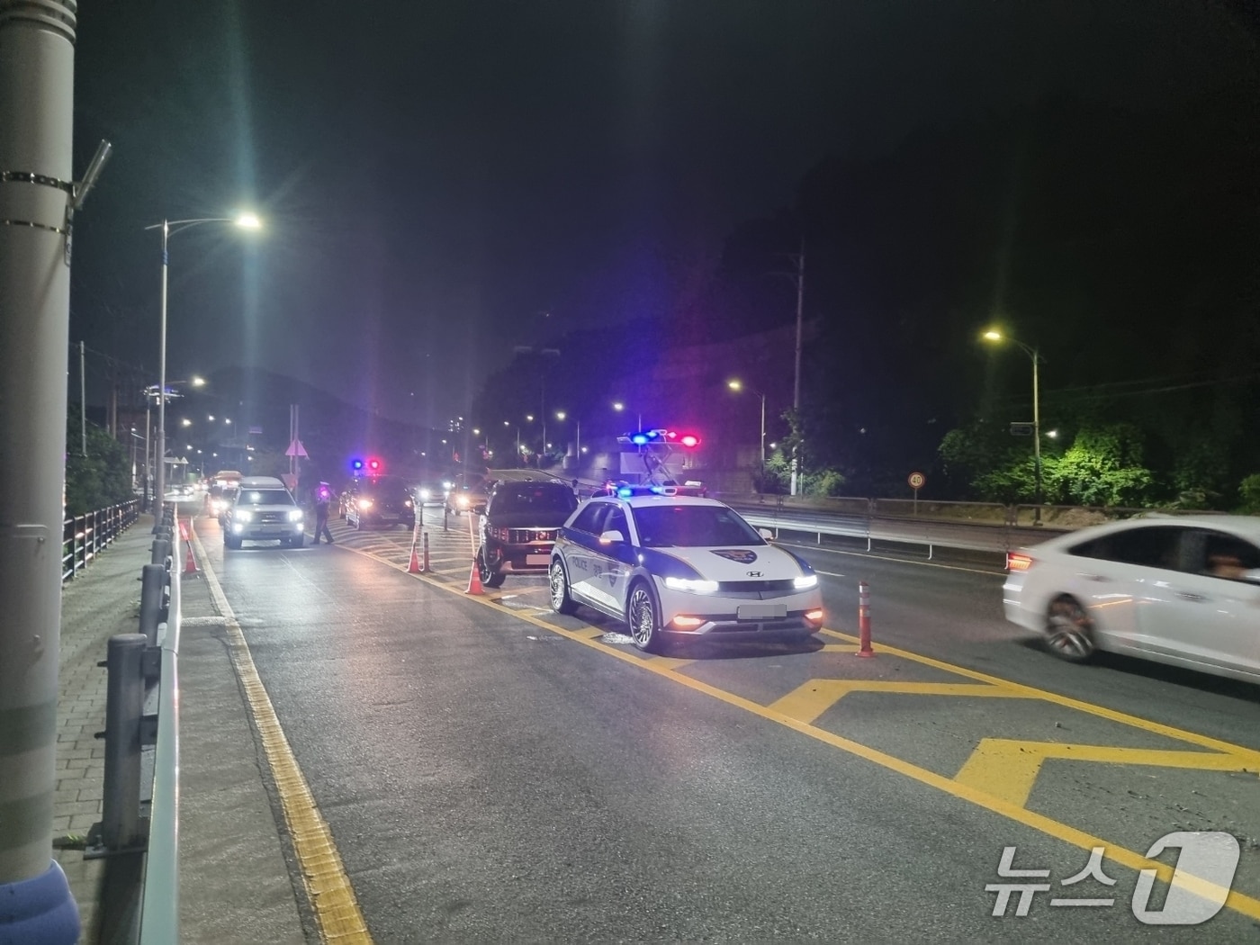 부산 기장경찰서에서 임랑, 일광해수욕장 인근 도로에서 특별단속을 실시하고 있다.(기장경찰서 제공. 재판매 및 DB 금지)