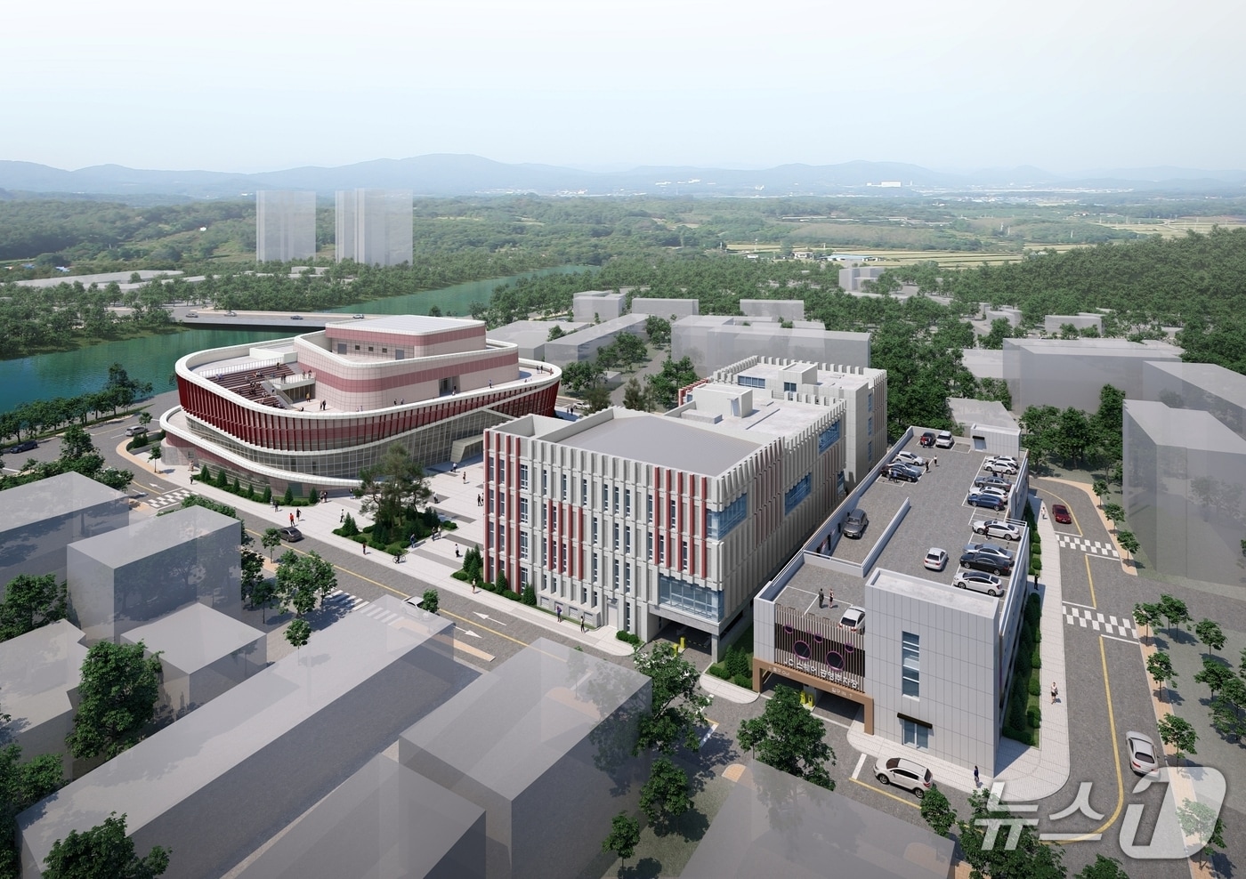 진천 옛 전통시장 터 종합 개발계획 조감도.&#40;진천군 제공, 재판매 및 DB금지&#41;/뉴스1