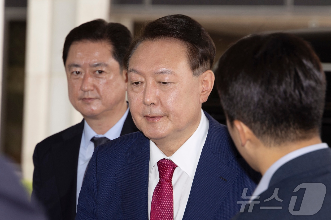 윤석열 전 대통령이 5일 오전 서초구 서울고등검찰청에 마련된 내란특검에서 2차 대면조사를 받기 위해 출석하고 있다. (공동취재) 2025.7.5/뉴스1 ⓒ News1 구윤성 기자