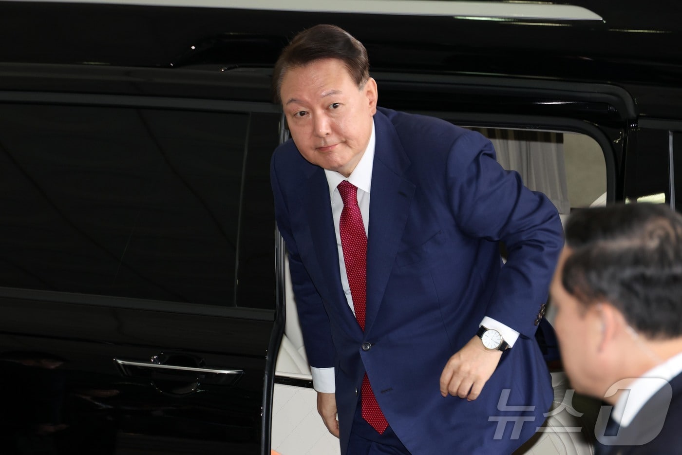 윤석열 전 대통령이 5일 오전 서초구 서울고등검찰청에 마련된 내란특검에서 2차 대면조사를 받기 위해 출석하고 있다. (공동취재) 2025.7.5/뉴스1 ⓒ News1 구윤성 기자