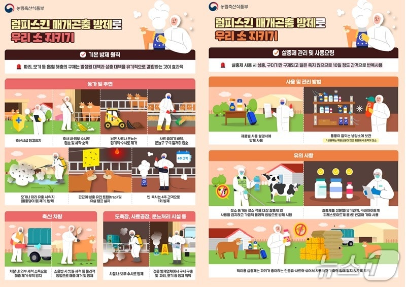 럼피스킨 방제 요령 안내 포스터.&#40;경남도 제공. 재판매 및 DB 금지&#41;