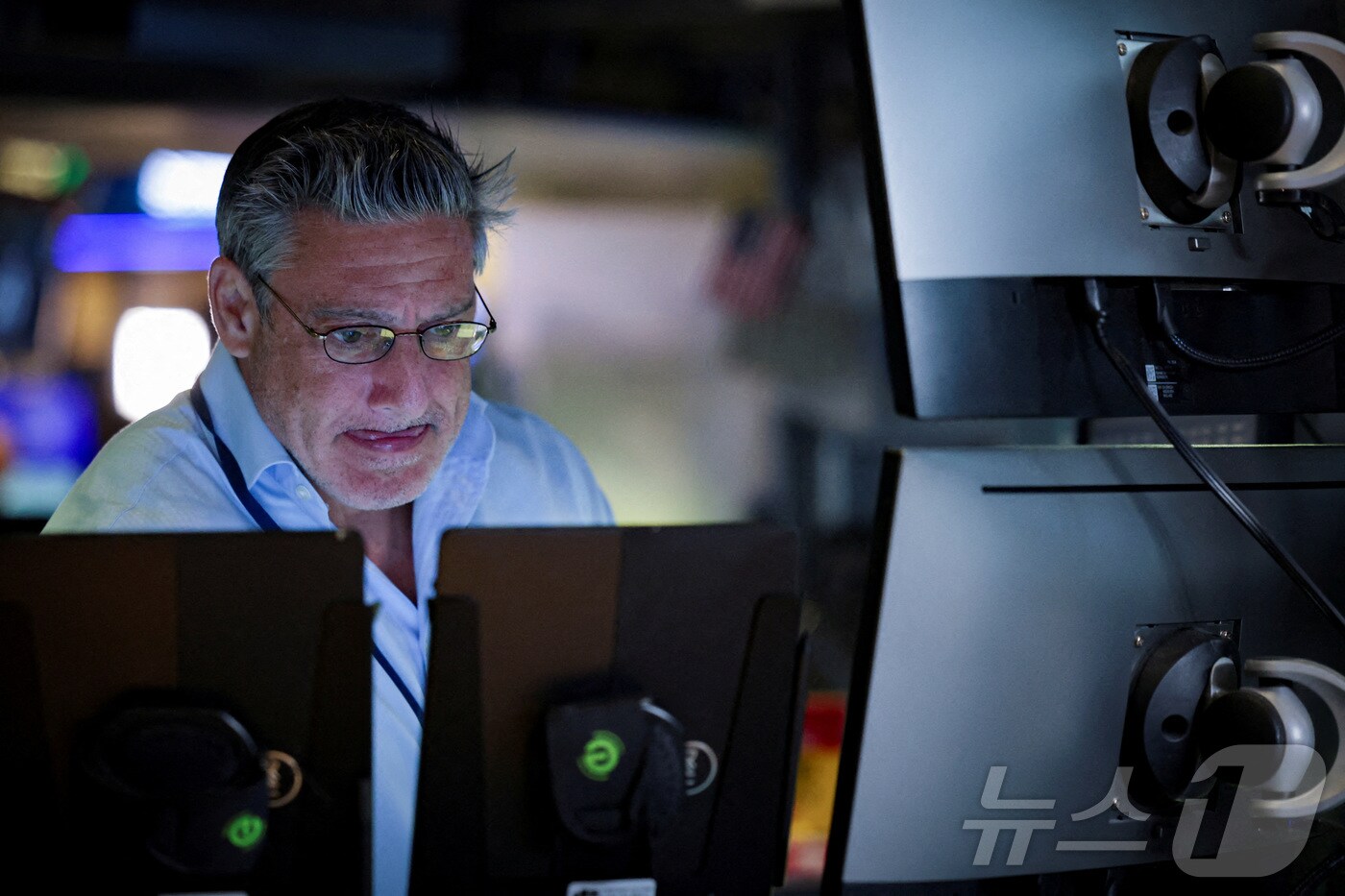 미증시의 한 트레이더. ⓒ 로이터=뉴스1