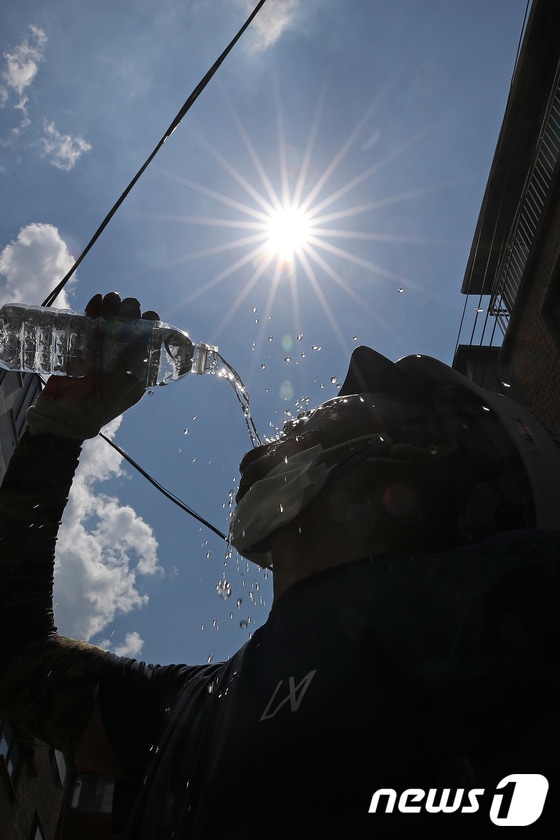 8일 폭염특보가 내려진 대전충남서 올해 첫 온열질환자가 발생했다. /뉴스1 ⓒ News1 조태형 기자 