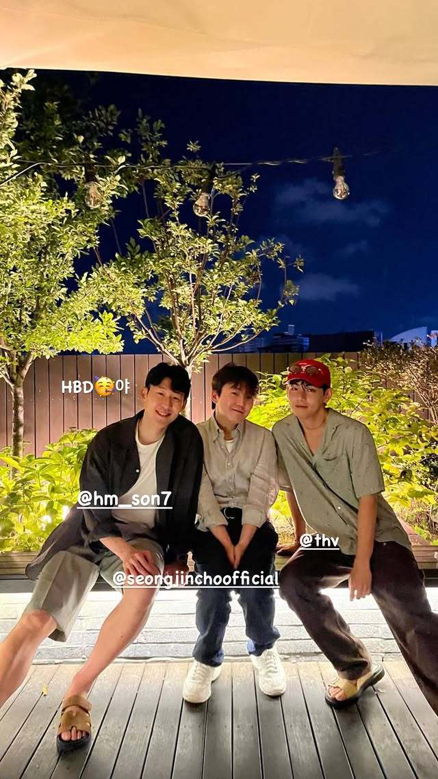 손흥민, 조성진, 뷔(왼쪽부터, 뷔 인스타그램)