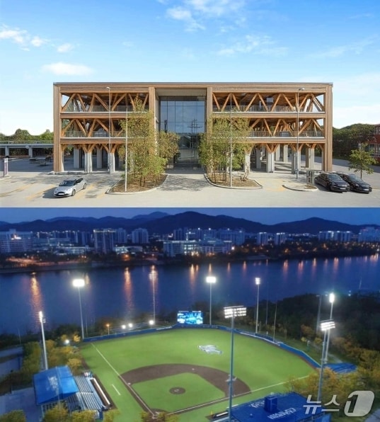 구미시 공단동 주차타워와 강변야구장 모습.(구자근 국민의힘 의원실 제공, 재판매 및 DB 금지)) 2025.8.1/뉴스1