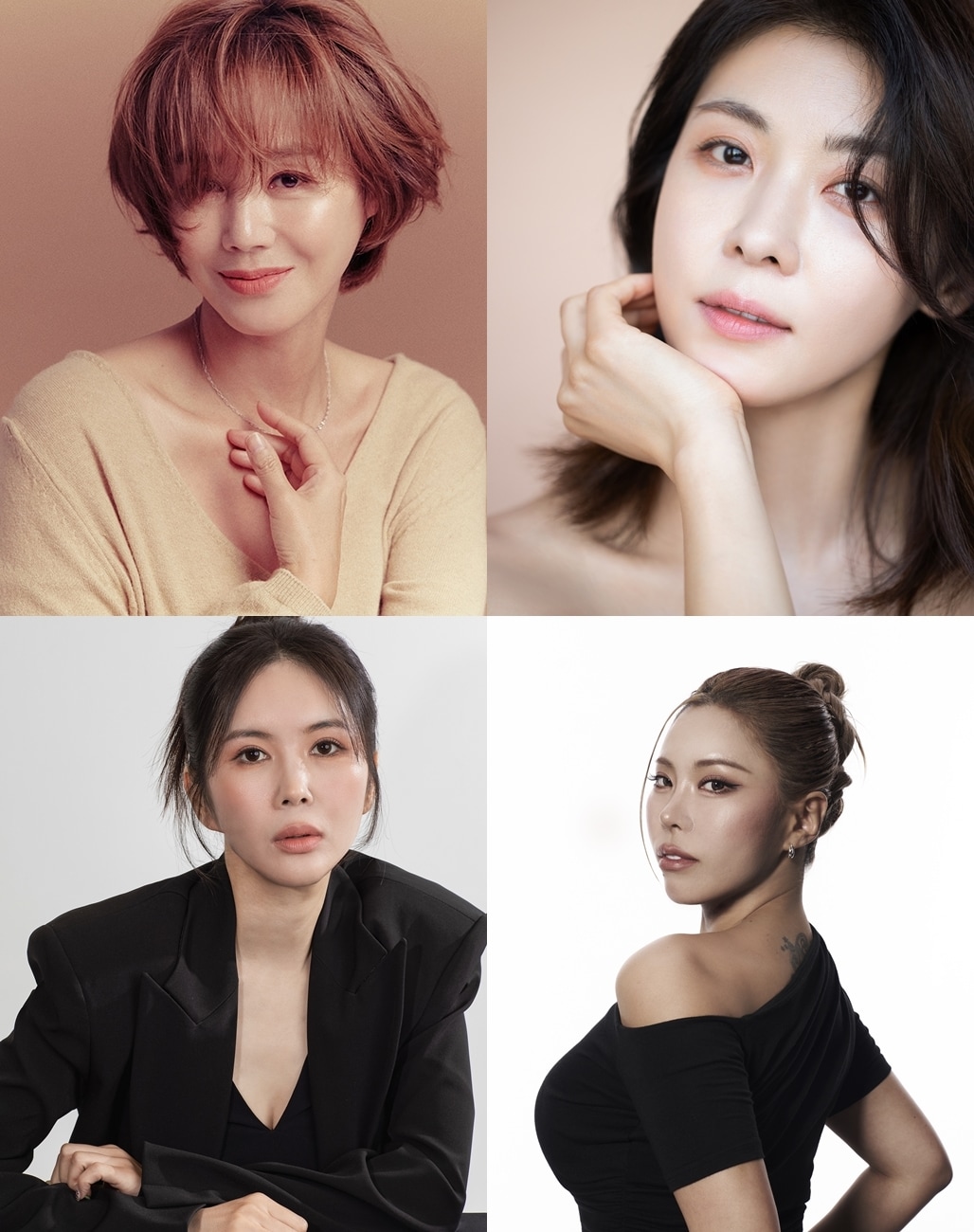 (왼쪽 위부터 시계방향으로) 김성령, 하지원, 가비, 장영란