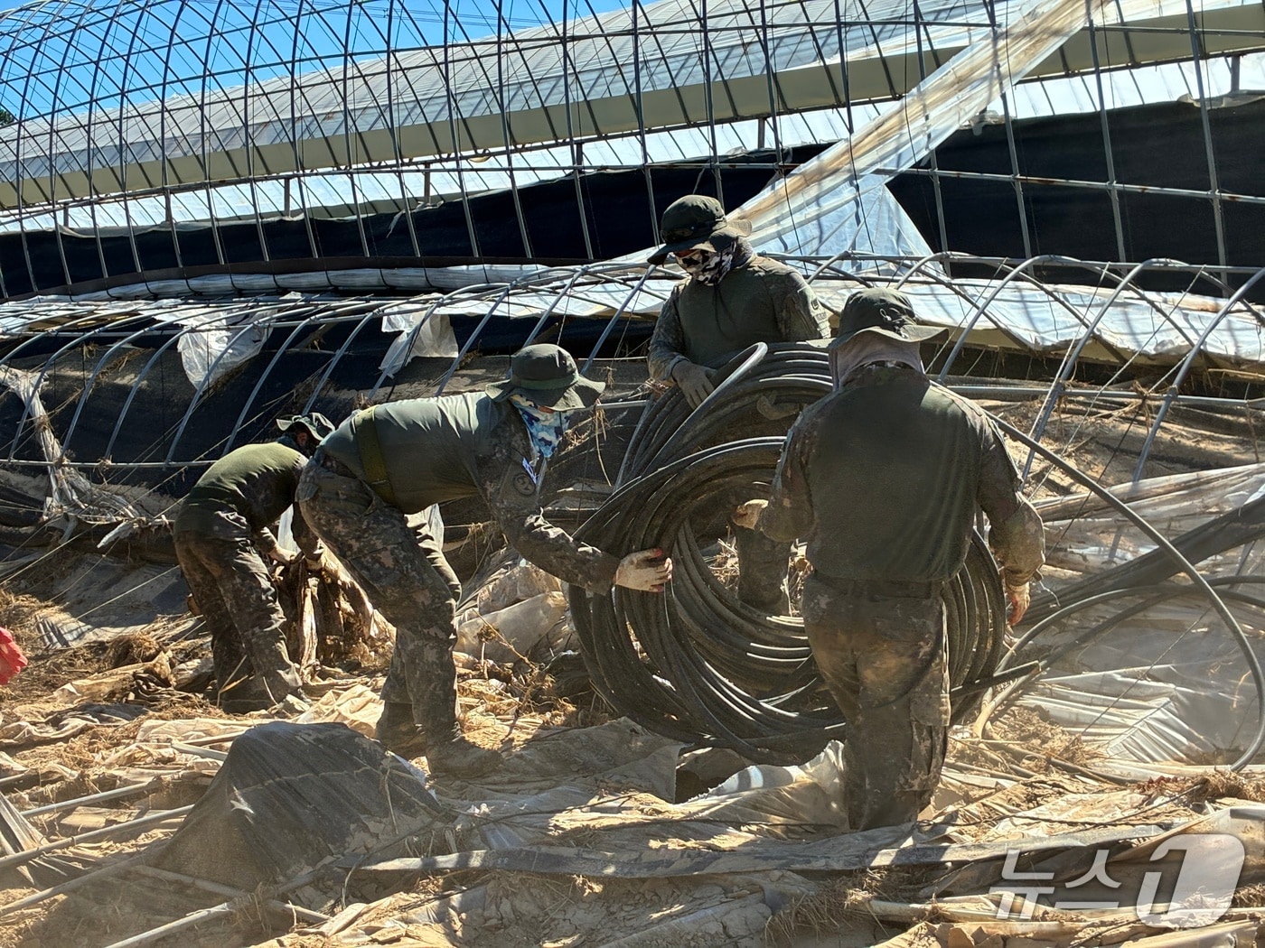 육군 제39보병사단의 산청군 수해 지역 복구 활동(39사단 제공. 재판매 및 DB금지).