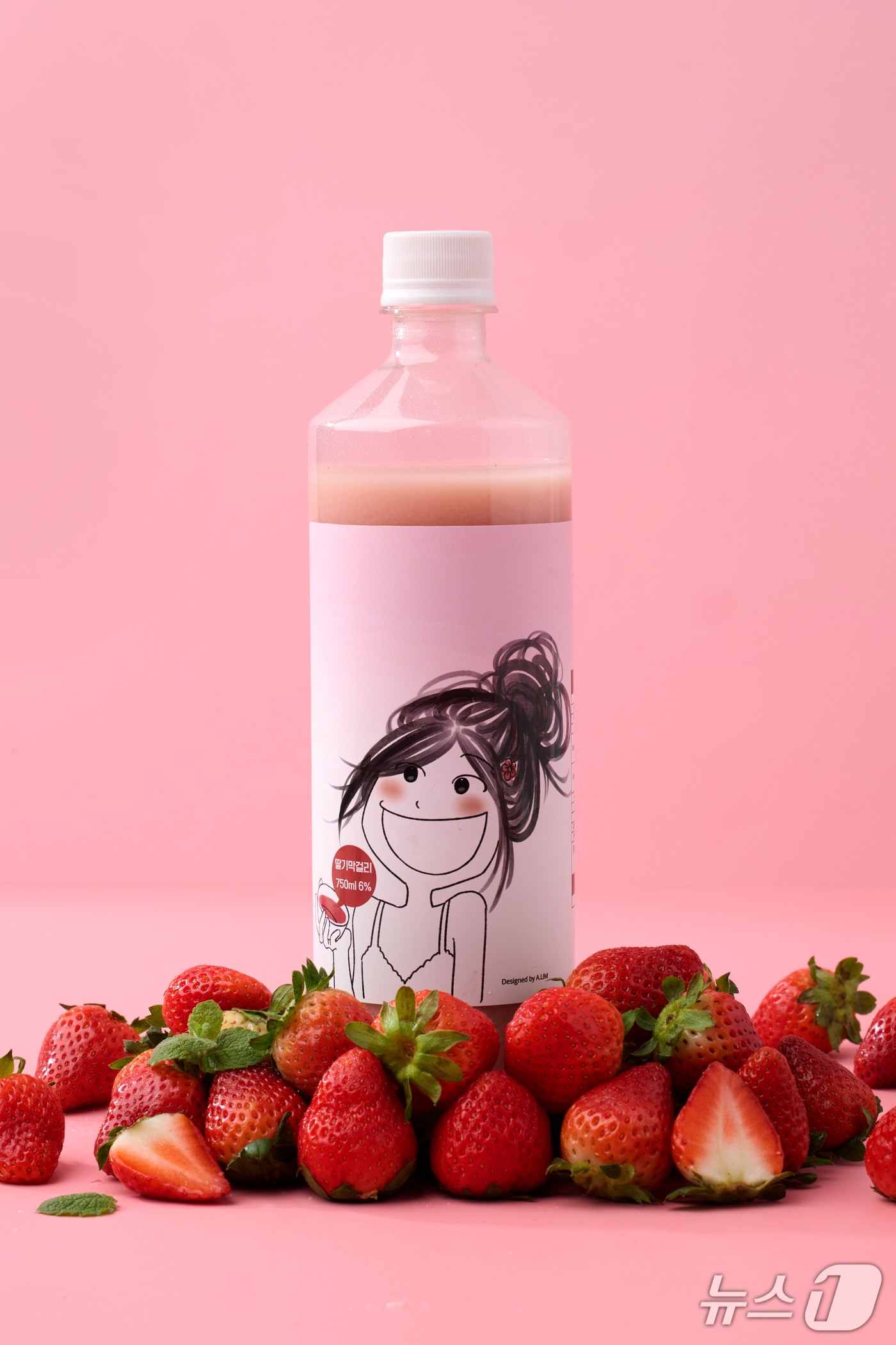 전북 진안군 성수주조장이 만든 '딸기막걸리'가 '2025년 대한민국 우리술 품평회'에서 저도수 탁주 부문 최우수상을 받았다.(진안군제공. 재판매 및 DB금지)2025.8.11/뉴스1