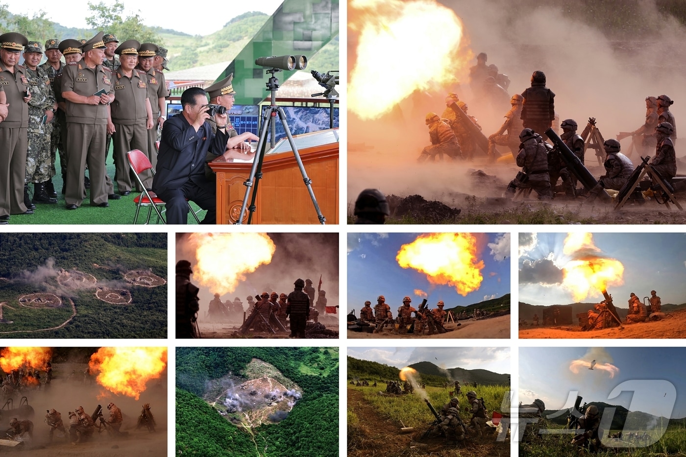 &#40;평양 노동신문=뉴스1&#41; = 북한 노동당 기관지 노동신문은 12일 &#34;지난 11일 조선인민군 대연합 부대 관하 전술적 포병 구분대들의 사격훈련 경기가 진행됐다＂ 보도했다. [국내에서만 사용가능. 재배포 금지. DB 금지. For Use Only in the Republic of Korea. Redistribution Prohibited] rodongphoto@news1.kr