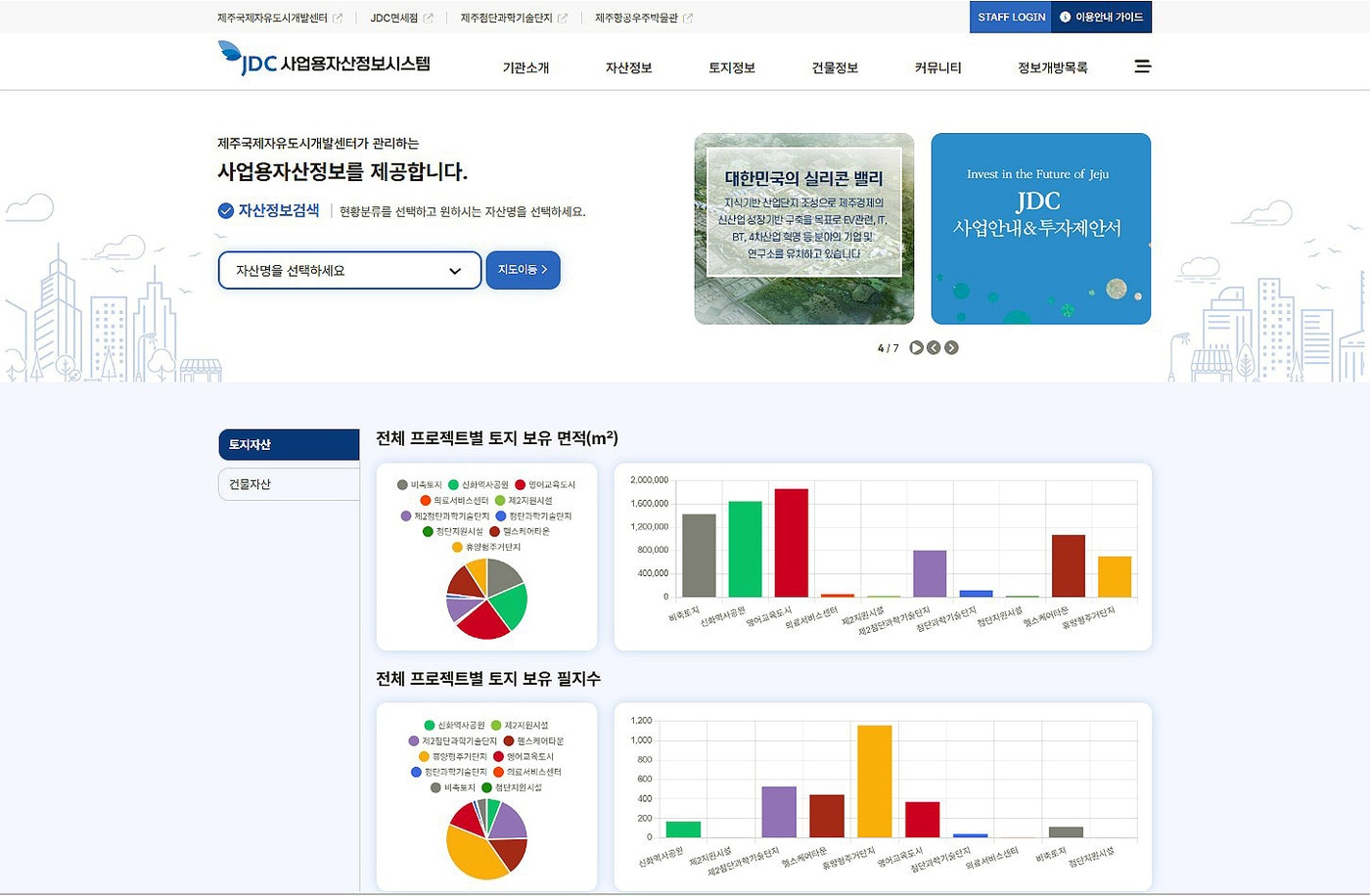 JDC 사업용 자산 정보시스템(https://asset.jdcenter.com).