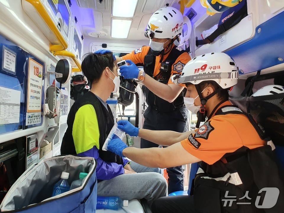 폭염 구급활동 사진.(전북소방본부 제공. 재판매 및 DB금지)