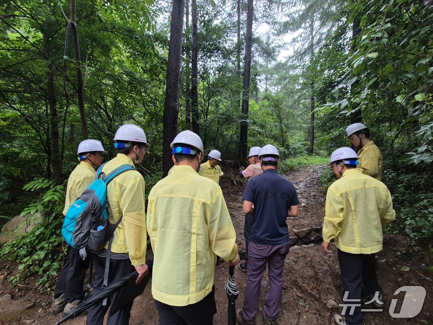 동부산림청 숲길사업지 현장 점검.(동부지방산림청 제공, 재판매 및 DB 금지) 2025.8.16/뉴스1