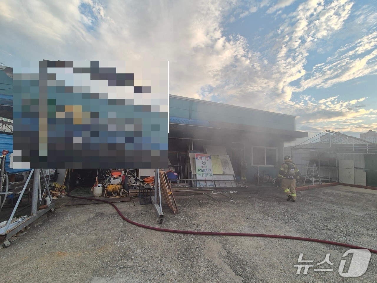  공주 금흥동 상가 화재 현장. (공주소방서 제공, 재판매 및 DB금지) / 뉴스1