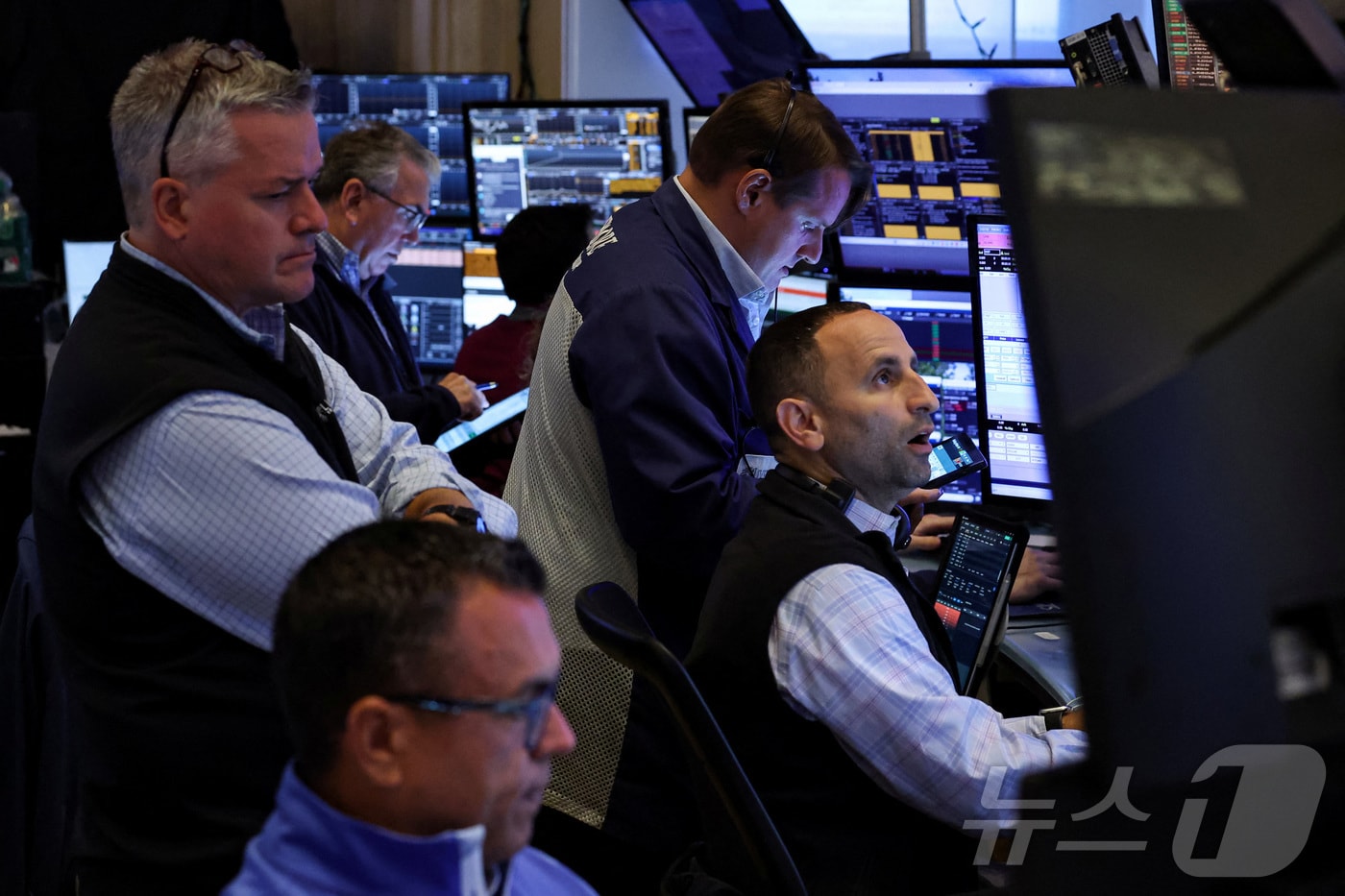 미증시 트레이더들. ⓒ 로이터=뉴스1