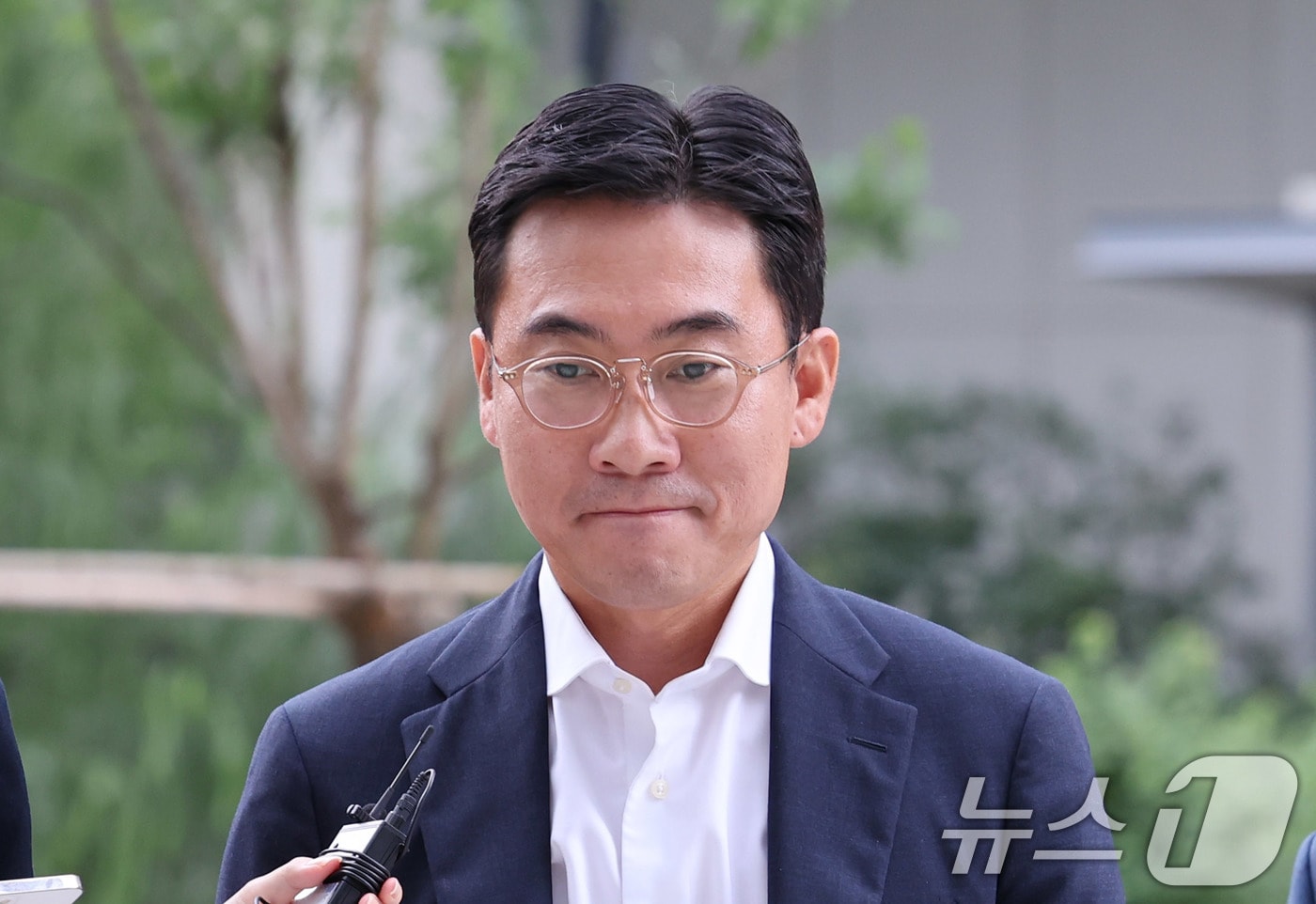 조영탁 IMS모빌리티 대표가 20일 오전 서울 종로구에 마련된 김건희 특검팀(특별검사 민중기) 사무실로 2차 소환조사를 받기 위해 출석하고 있다. 2025.8.20/뉴스1 ⓒ News1 박지혜 기자