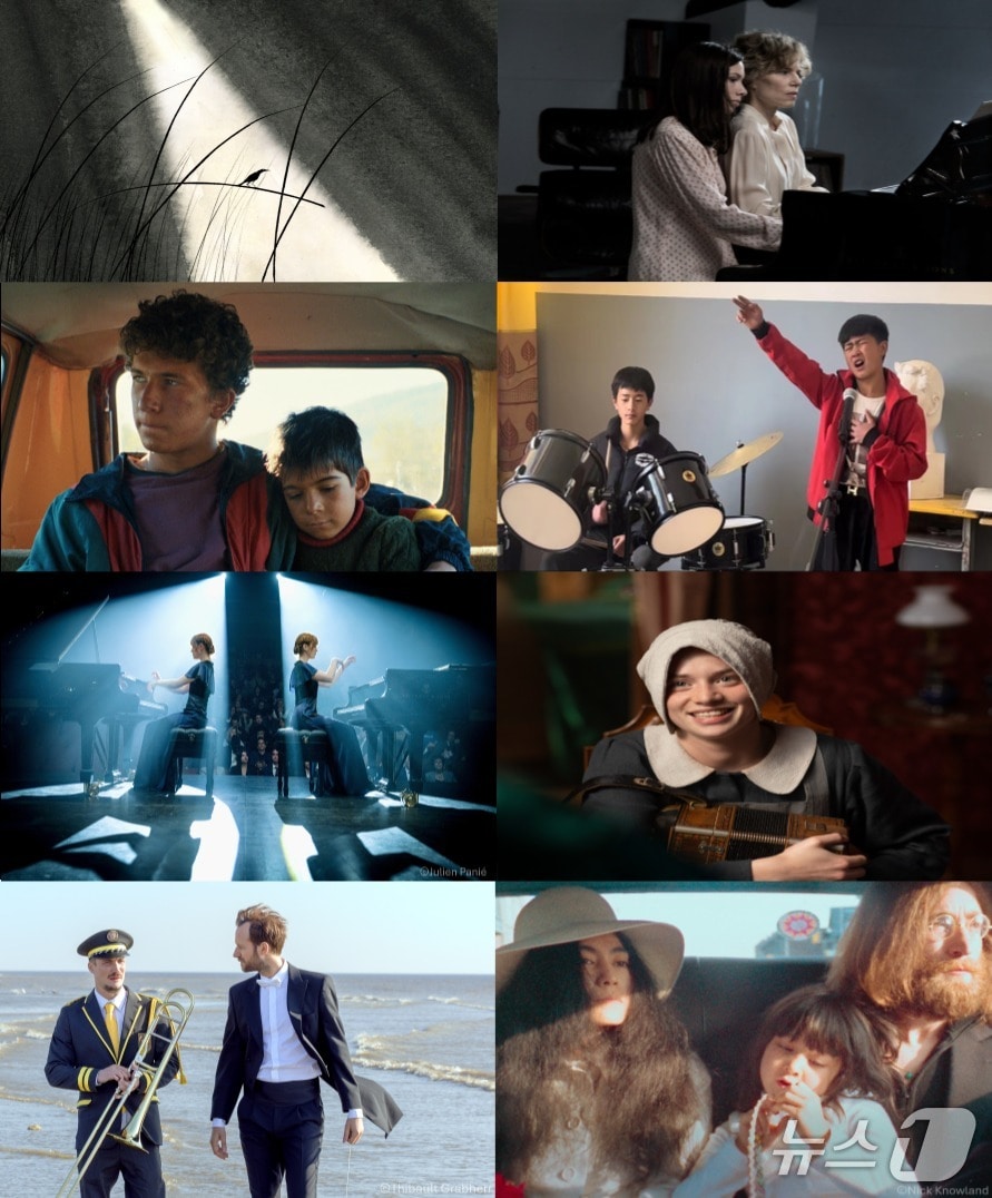  (왼쪽 위부터 시계방향, 리듬 오브 플라워, 반점, 소년지가(少年之歌),  엘씨의 노래, 야콥의 말, 존과 요코, 팡파르, 프로디지, DJ 아흐멧.(제천국제음악영화제 제공. 재판매 및 DB금지)/뉴스1  