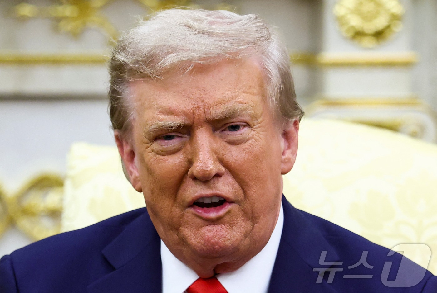도널드 트럼프 미국 대통령이 지난 18일&#40;현지시간&#41; 워싱턴DC 백악관 오벌오피스에서 열린 볼로디미르 젤렌스키 우크라이나 대통령과의 정상회담에서 발언하고 있다. 2025.08.20. ⓒ 로이터=뉴스1 ⓒ News1 류정민 특파원