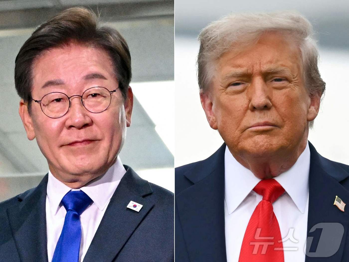 이재명 대통령과 도널드 트럼프 미국 대통령. 양국 정상은 오는 25일&#40;현지시간&#41; 미국 워싱턴DC 백악관에서 정상회담을 가질 예정이다. 2025.08.22. ⓒ AFP=뉴스1 ⓒ News1 류정민 특파원