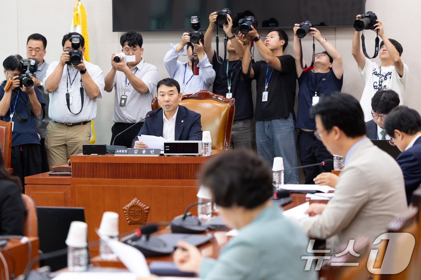 김용민 국회 법제사법위원회 법안심사 제1소위원장이 25일 서울 여의도 국회에서 제428회 국회(임시회) 소위원회를 주재하고 있다. 2025.8.25/뉴스1 ⓒ News1 이승배 기자