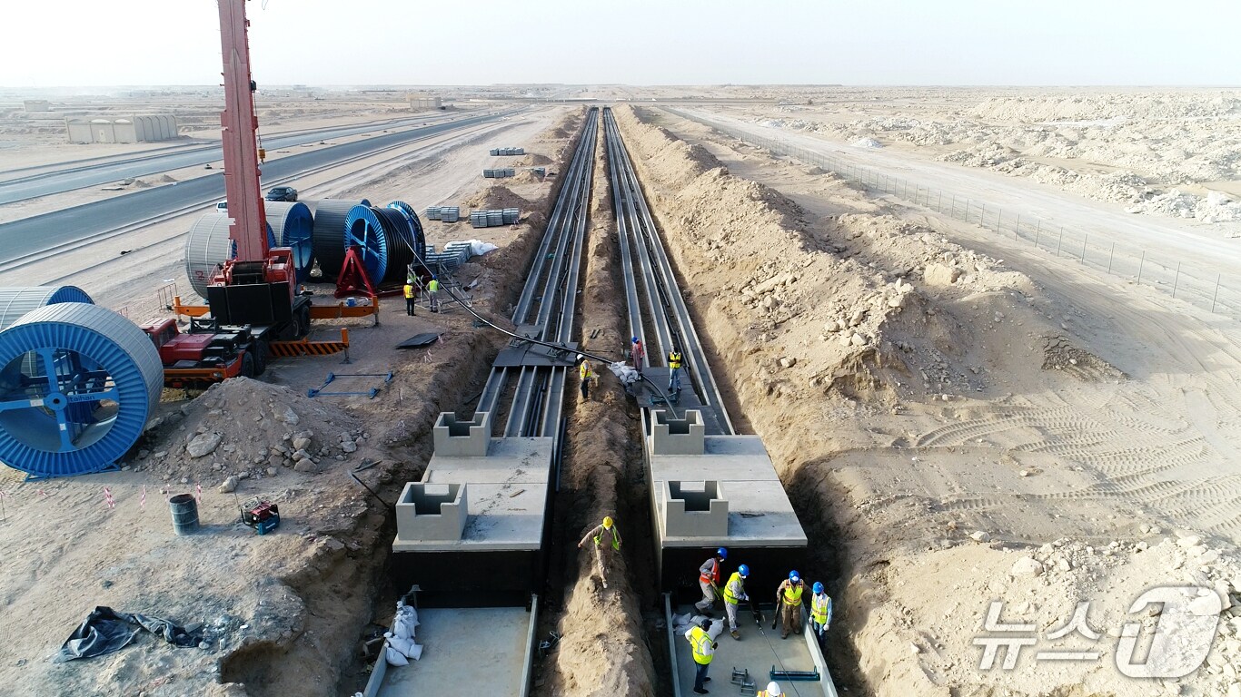 대한전선이 중동에서 초고압 전력망 턴키 공사를 수행하고 있다.(대한전선 제공)