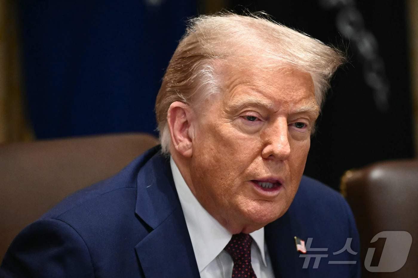 도널드 트럼프 미국 대통령이 26일&#40;현지시간&#41; 워싱턴DC 백악관 내각 회의를 주재하고 있다. 2025.08.26. ⓒ AFP=뉴스1 ⓒ News1 류정민 특파원