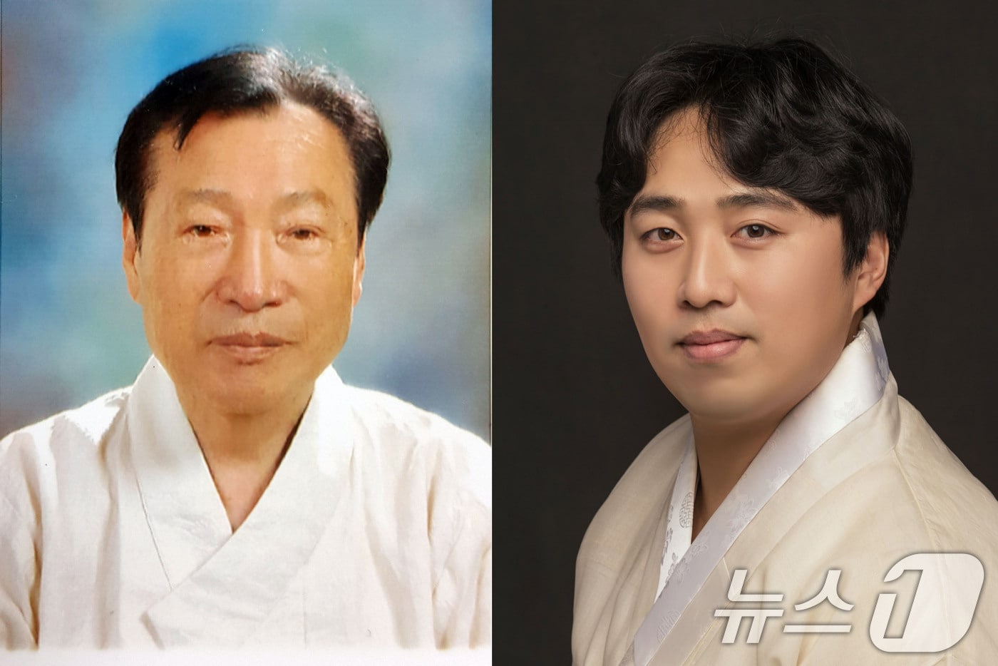 임방울 국악상 본상 수상자인 윤충일 명창&#40;왼쪽&#41;과 특별상 수상자인 김준영 고수.&#40;광주시 제공. 재판매 및 DB 금지&#41; 