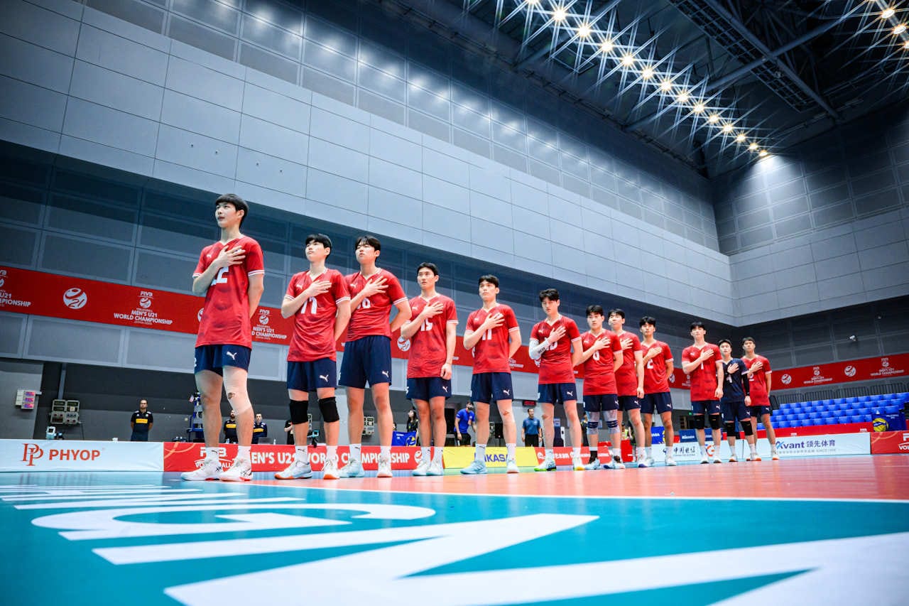 한국 U21 배구대표팀이 이탈리아에 패했다.(FIVB 제공)