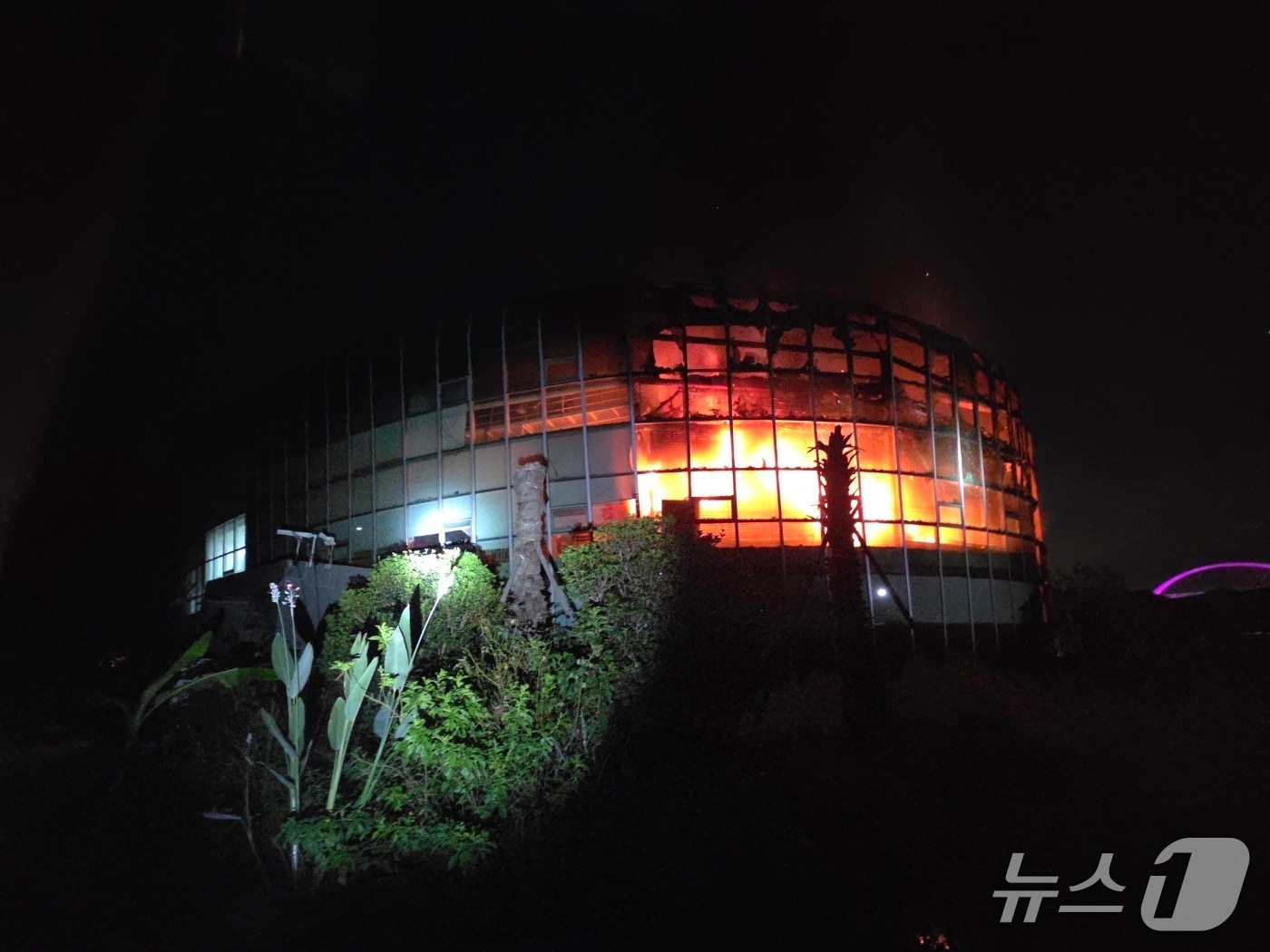 28일 오전 4시40분 경북 경주시 북군동 버드파크인 동궁원에서 불이 나 어린 새 일부가 폐사했다. (경북소방본부 제공, 재판매 및 DB금지) 2025.8.28/뉴스1