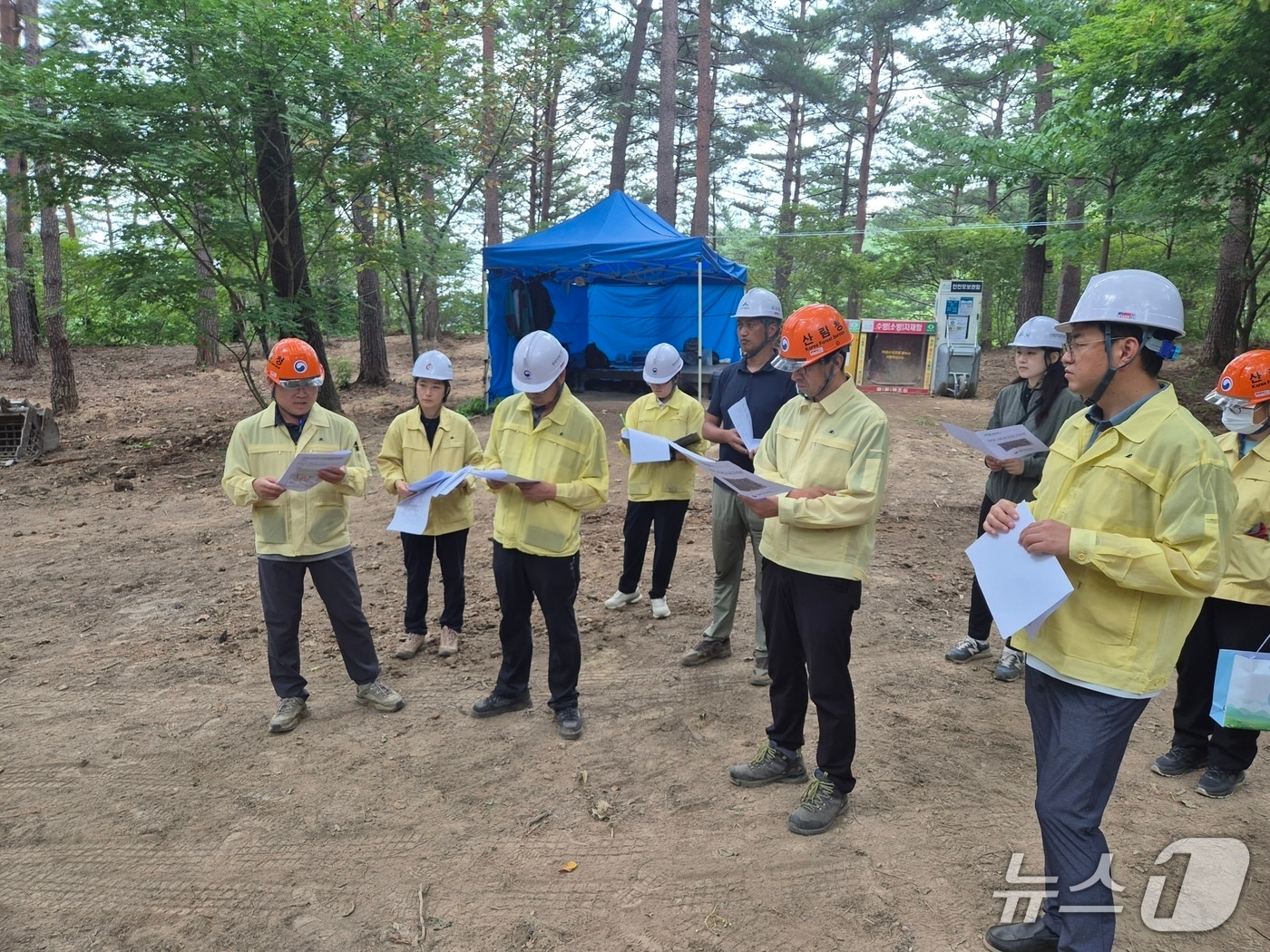 동부산림청 도시숲 조성사업 산림사업장 안전점검.(동부산림청 제공, 재판매 및 DB 금지) 2025.8.28/뉴스1