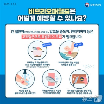 비브리오패혈증 예방 수칙.