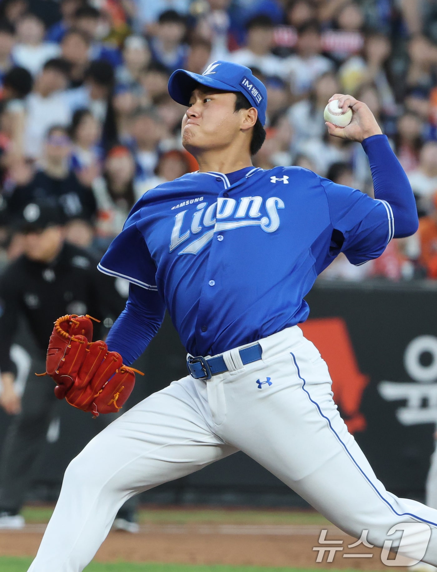 29일 대전 한화생명 볼파크에서 열린 프로야구 &#39;2025 신한 SOL뱅크 KBO 리그&#39; 삼성 라이온즈와 한화 이글스의 경기에서 삼성 선발 투수 이승현이 역투하고 있다. 2025.8.29/뉴스1 ⓒ News1 김기태 기자