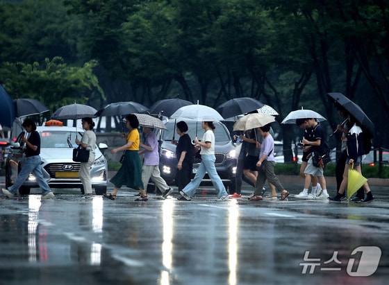 비 내리는 도심. 뉴스1 DB 2025.7.16/뉴스1 ⓒ News1 공정식 기자