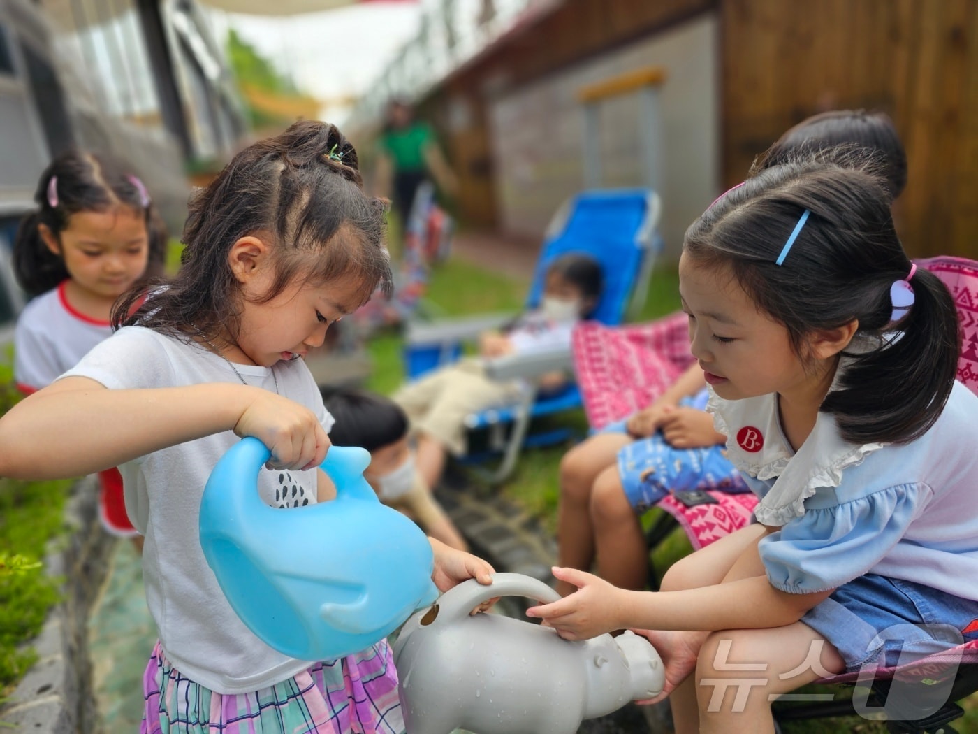 경북  소재 거점형 돌봄기관에서 아이들이 자유활동을 하는 모습.ⓒ News1 김대벽기자