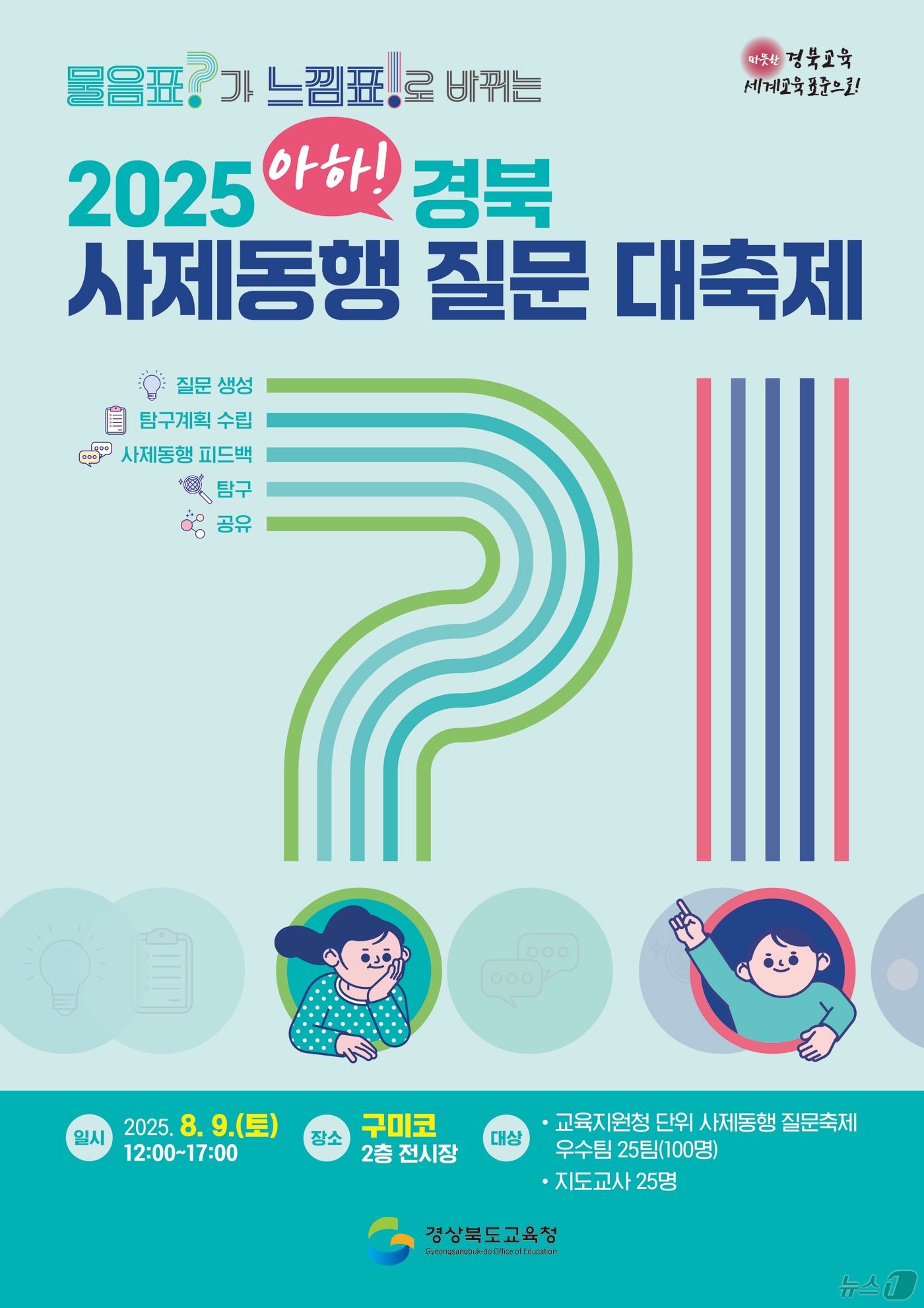 경북교육청은 오는 9일 구미코에서 '2025 아하 경북 사제동행 질문 대축제'를 개최한다.(경북교육청 제공, 재판매 및 DB 금지)ⓒ News1 김대벽기자