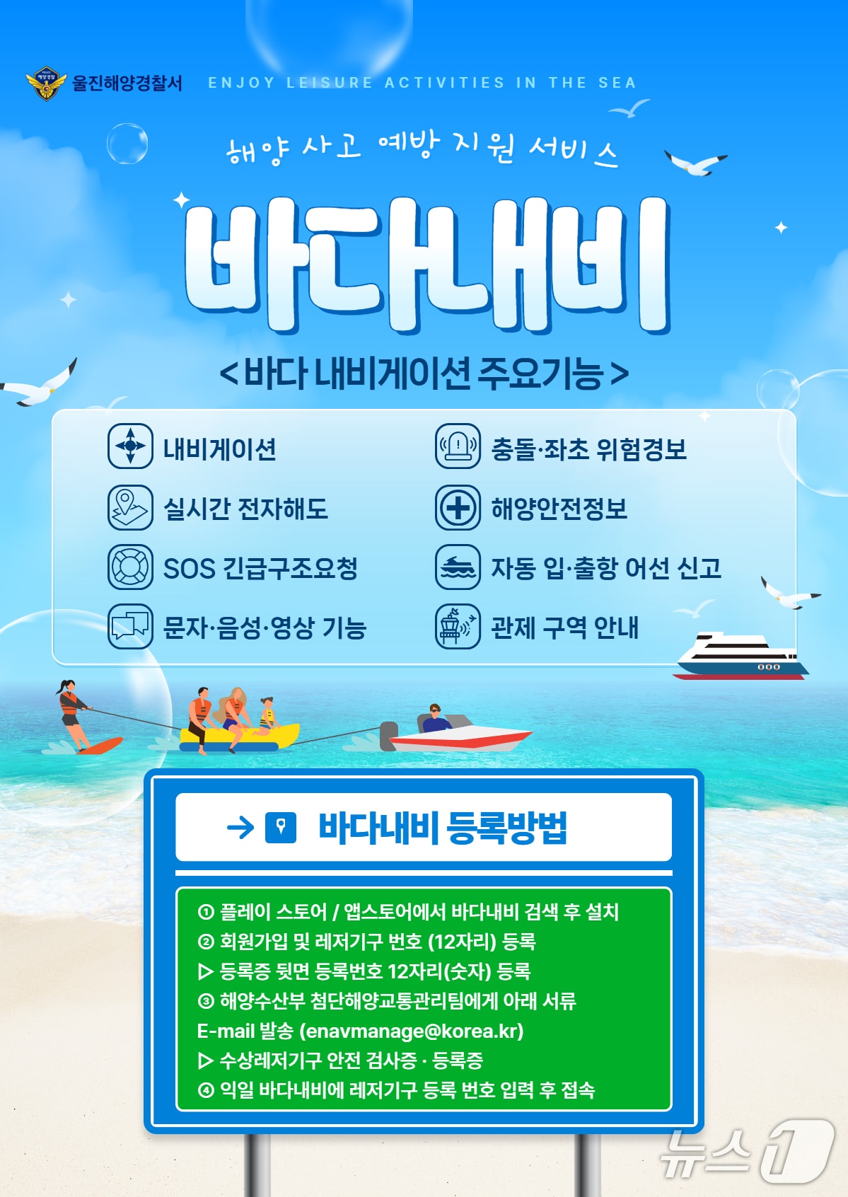 바다내비 앱.(울진해양경찰서 제공, 재판매 및 DB금지) 2025.8.5/뉴스1 