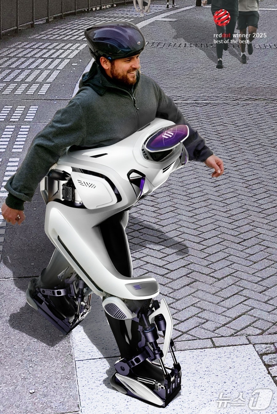 WSF1 비전 콘셉트 사람 착용 및 보행 시 이미지(KAIST 제공) /뉴스1