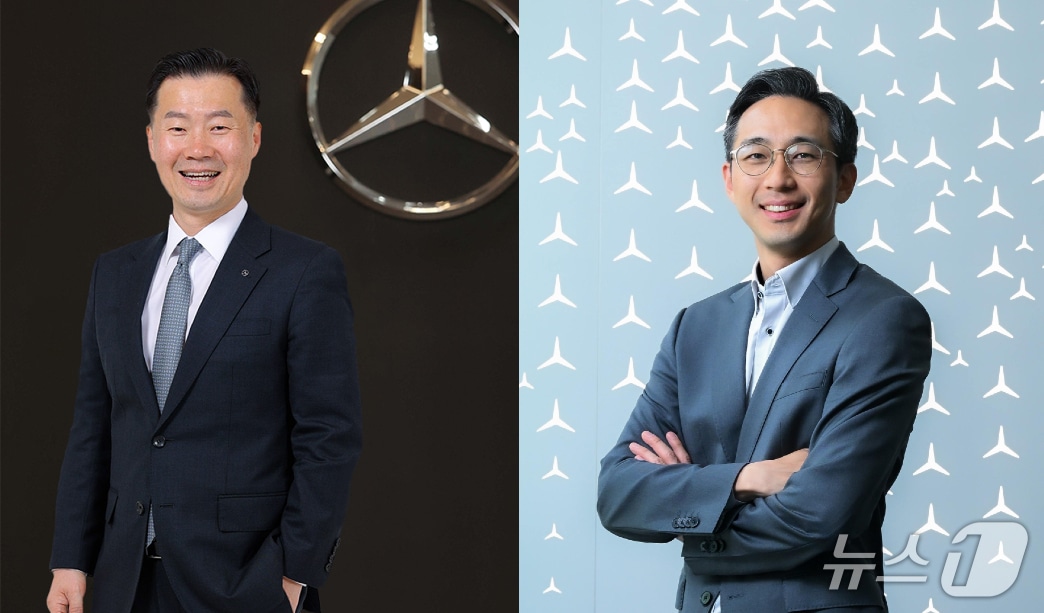 메르세데스-벤츠 코리아 이상국 디지털, 마케팅 및 커뮤니케이션 부문 부사장(왼쪽)과 김은중 제품 및 세일즈 부문 부사장. (메르세데스-벤츠 제공)