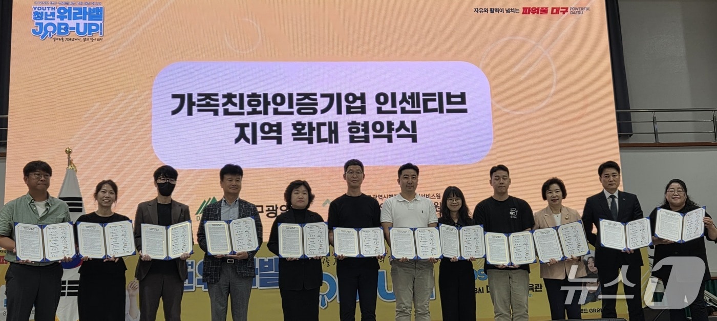 부산시-대구 가족친화 인증기업 협약 모습.(부산시 제공. 재판매 및 DB금지)