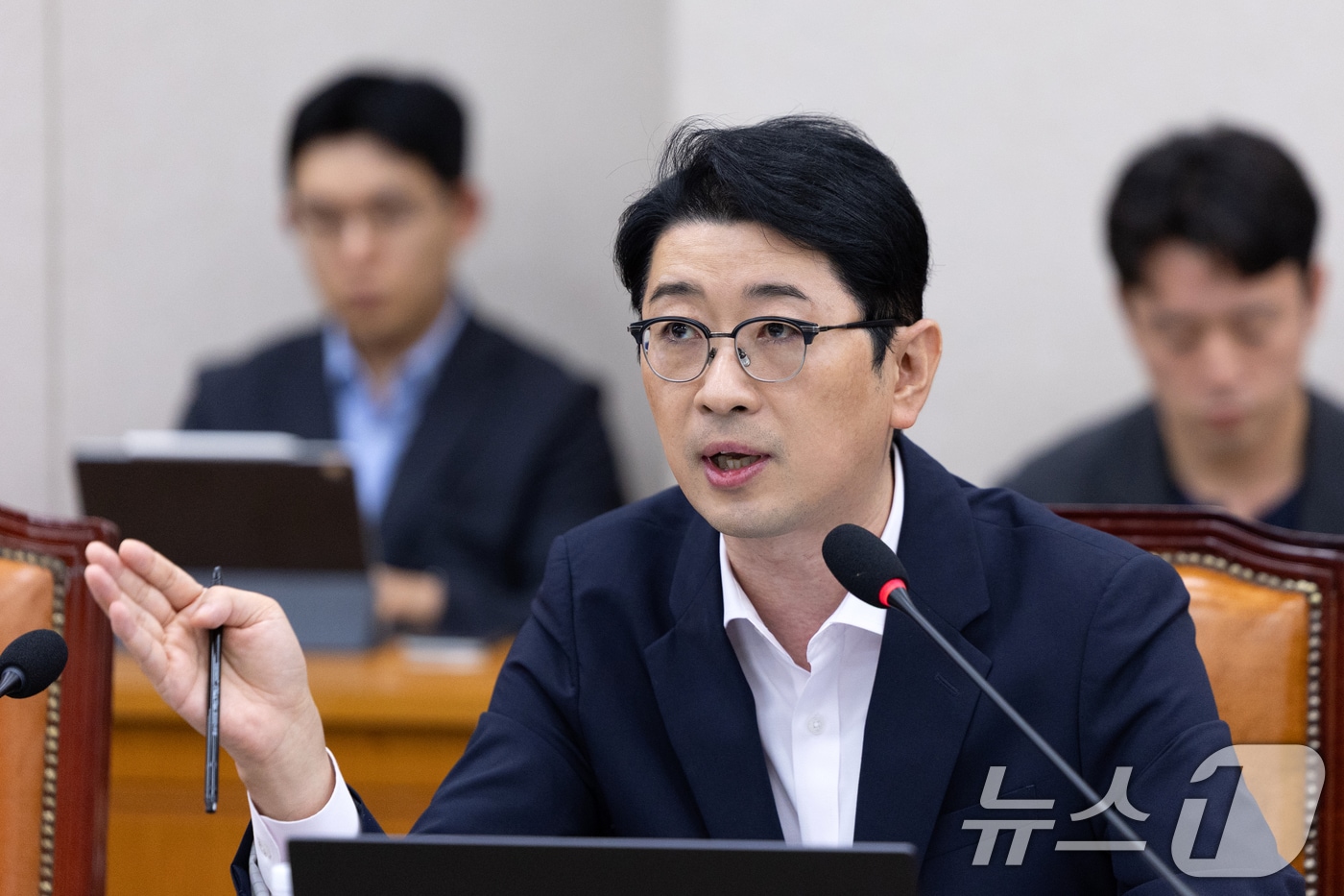 10일 서울 여의도 국회에서 열린 제429회국회&#40;정기회&#41; 법제사법위원회 제3차 전체회의에서 주진우 국민의힘 의원이 발언하고 있다. 2025.9.10/뉴스1 ⓒ News1 이승배 기자