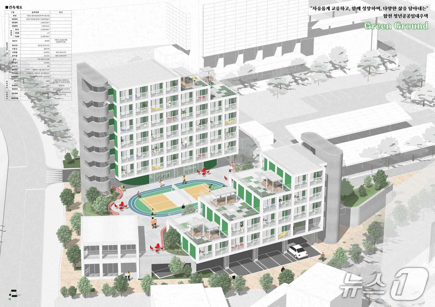 합천군 ‘청년공공임대주택 건립사업’ 건축설계 당선작(합천군 제공. 재판매 및 DB금지).