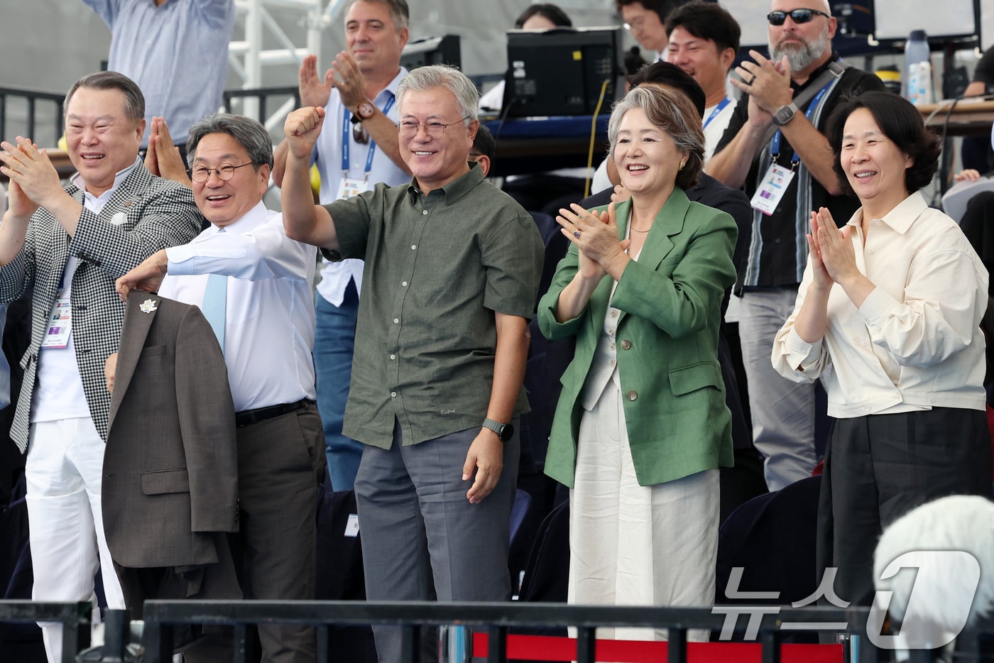 문재인 전 대통령과 김정숙 여사 2025.9.12 ⓒ 뉴스1 이승현 기자