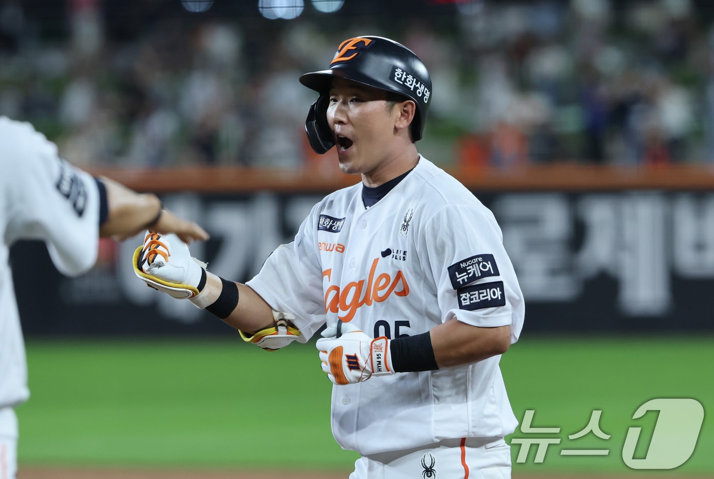 타격 훈련 중인 황영묵