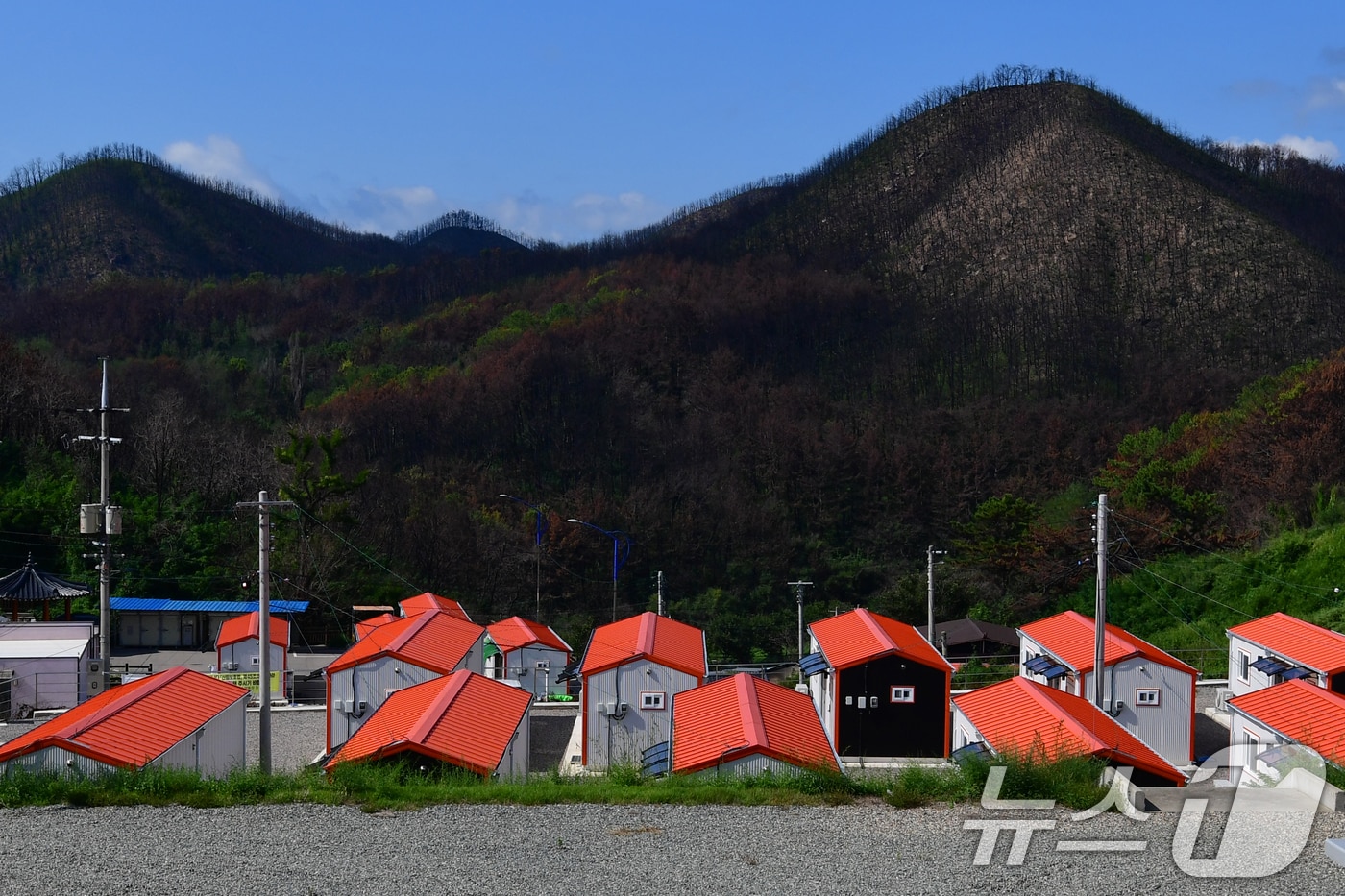  경북 산불 피해지역인 영덕군 석리의 마을 공터에 마련된 이재민 임시숙소 모습.(뉴스1 자료, 재판매 및 DB금지) 2025.12.30/ ⓒ News1 최창호 기자