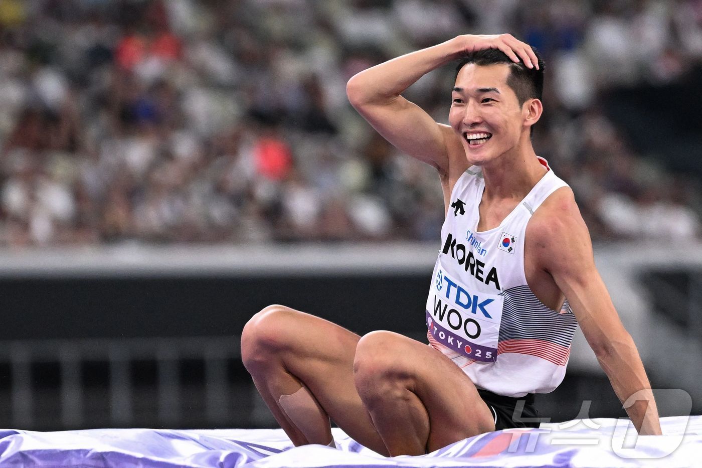 높이뛰기 우상혁 ⓒ AFP=뉴스1