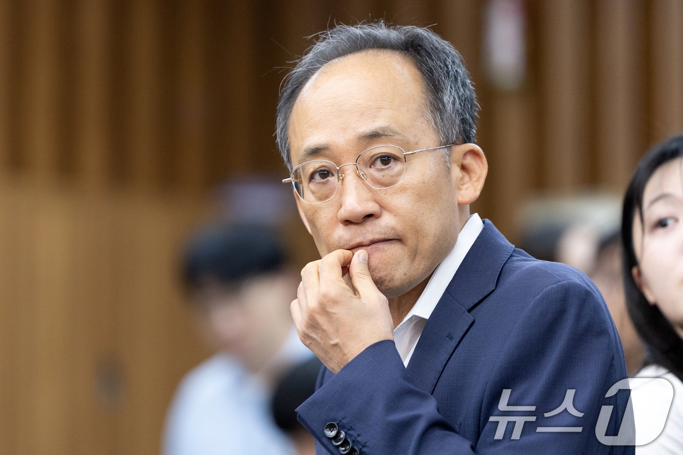 추경호 국민의힘 의원이 17일 서울 여의도 국회에서 열린 &#39;기재부·금융위 조직 개편안 토론회 : 개편인가 개악인가?&#39;에 참석하고 있다. 2025.9.17/뉴스1 ⓒ News1 이승배 기자