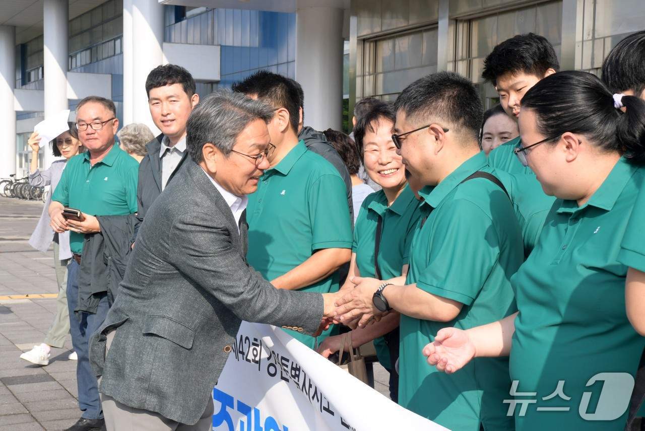 광주 대표로 출전한 시각장애인 안마사 황민우 씨의 모습.(안마사협회 광주지부 제공. 재판매 및 DB 금지)