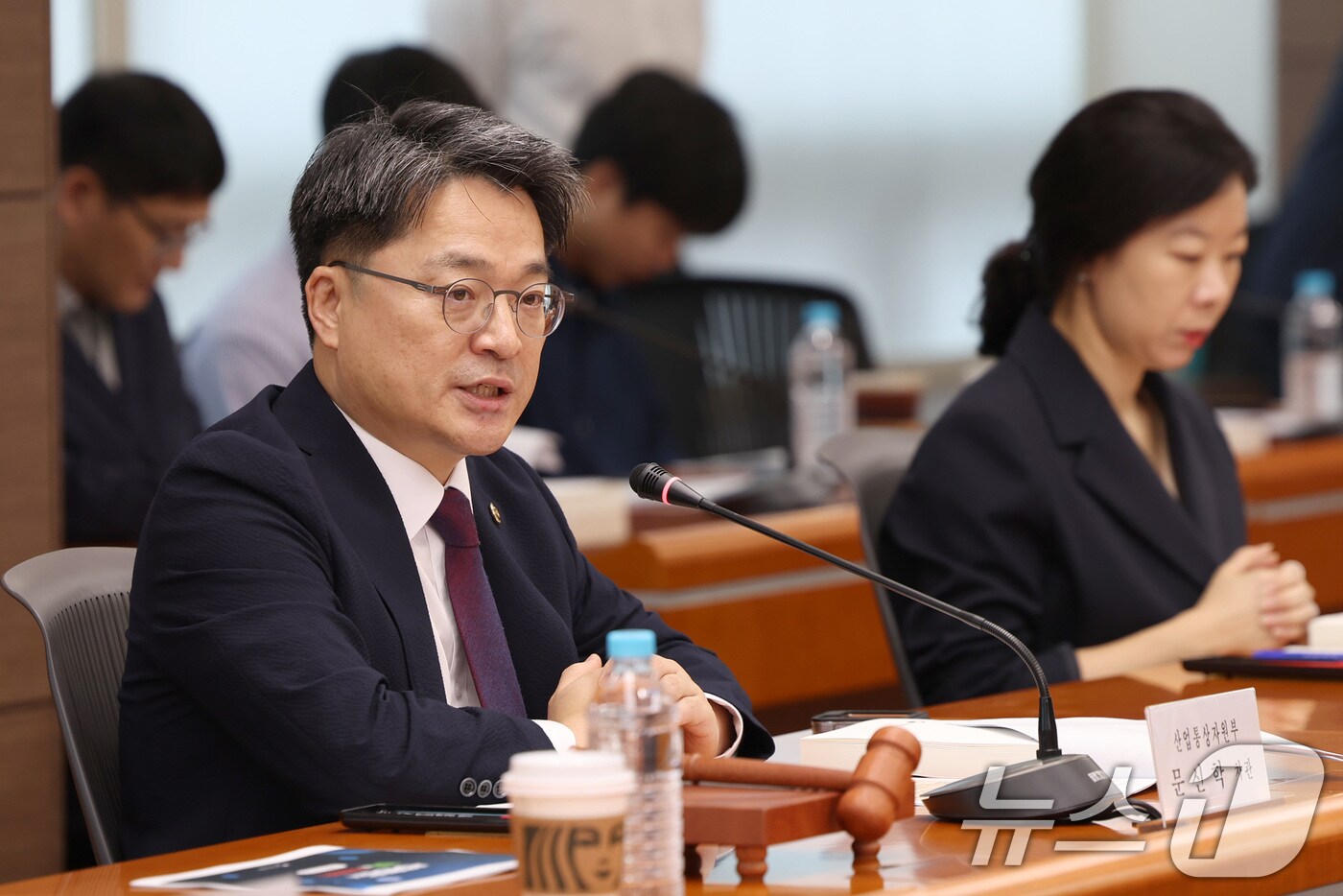 문신학 산업통상자원부 1차관이 18일 서울 강남구 한국기술센터에서 열린 '제48차 사업재편계획심의위원회'에 참석해 인사말을 하고 있다. (산업통상자원부 제공. 재판매 및 DB 금지) 2025.9.18/뉴스1